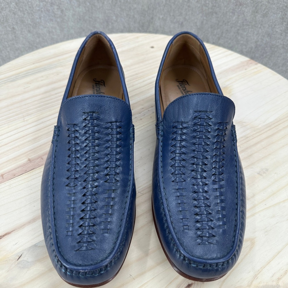 Florsheim Beaufort Weave Leather Loafers 11D Mens Slip On Dress Shoes Moc Toe - Picture 10 of 15
